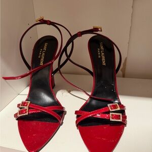 Saint Laurent Red Patent Leather Heels